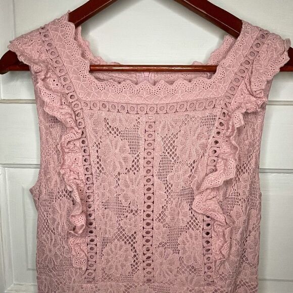 entro Blush Lace Sleeveless Summer Dress - Picture 3 of 14